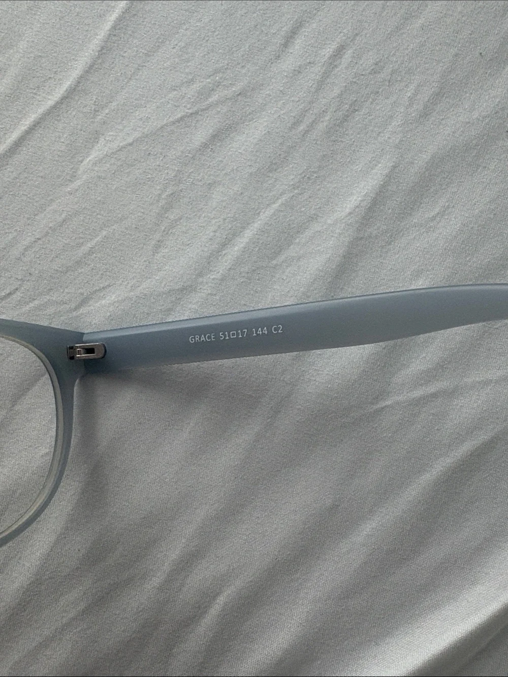 Matte light blue Round Women's Sunglasses Grace with prescription